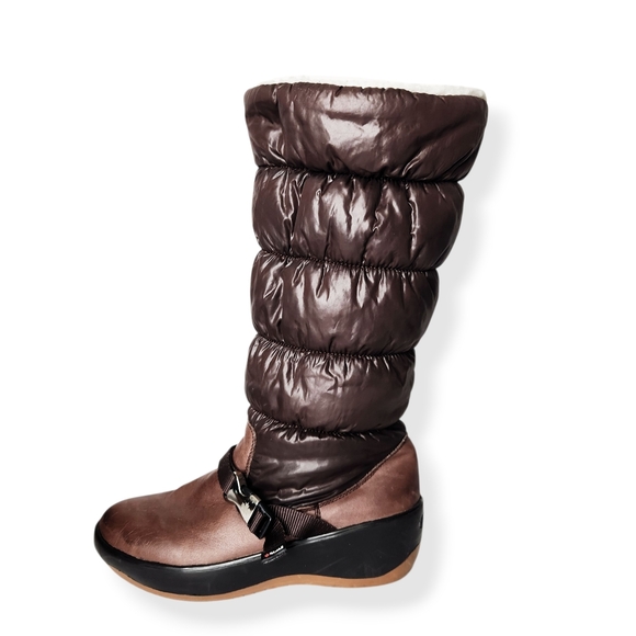 Pajar Toboggan Brown Puffer Zip Up Snow Winter Boots Women's Size 9.5 - Picture 2 of 12